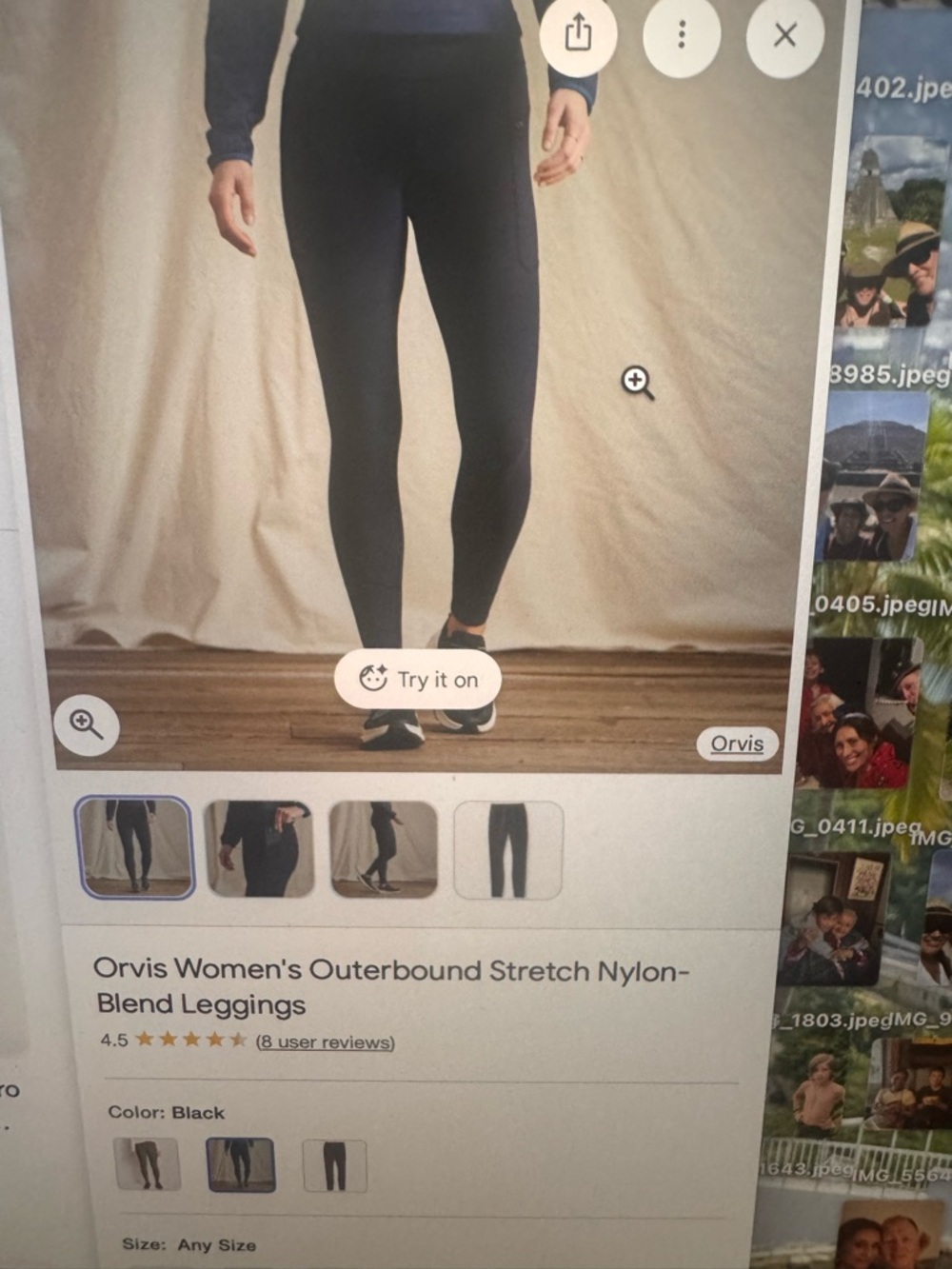 Orvis Women's Black High-Rise Stretch Leggings